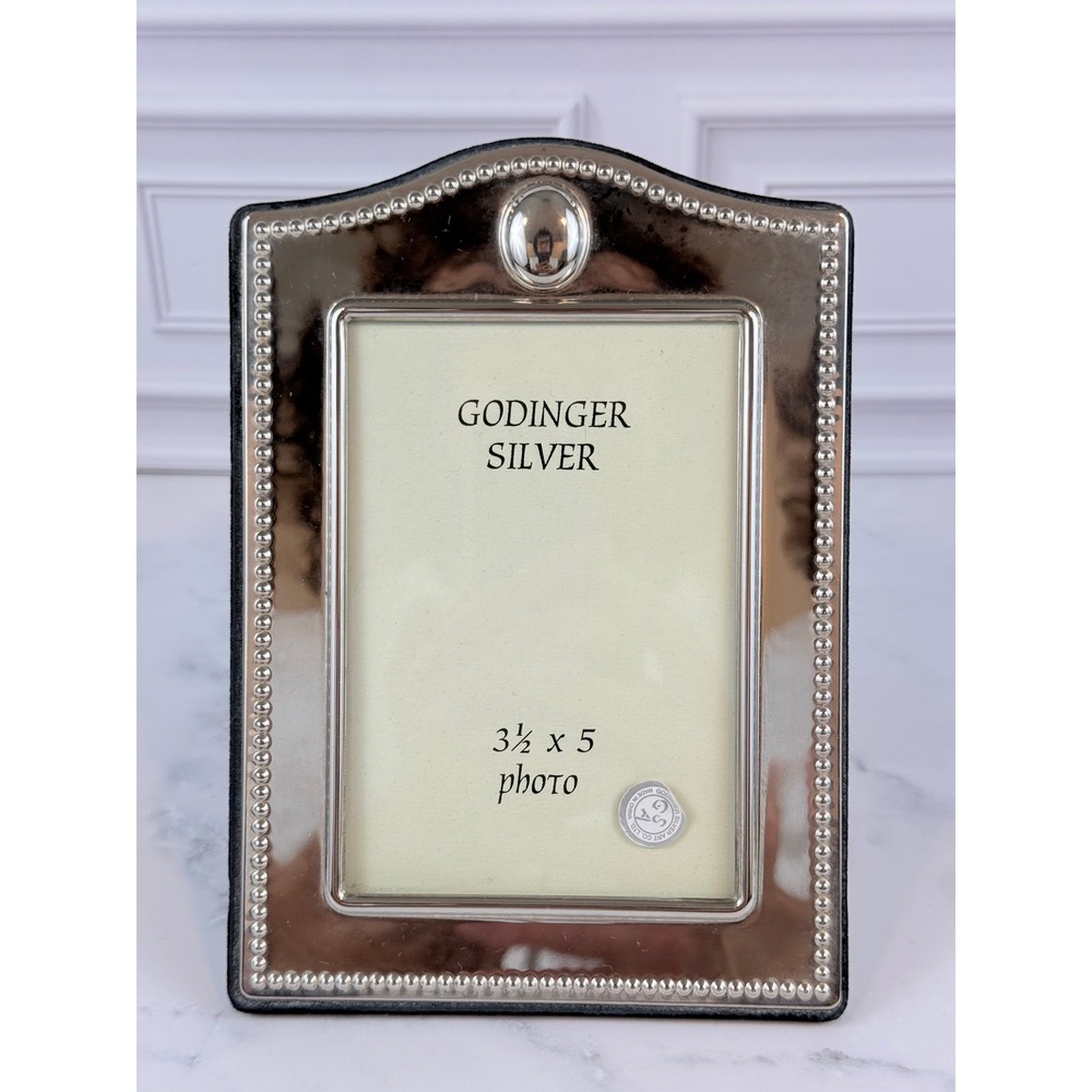 VTG Godinger Silver 3 1/2" X 5" Silver Standing Photo Frame MINT!